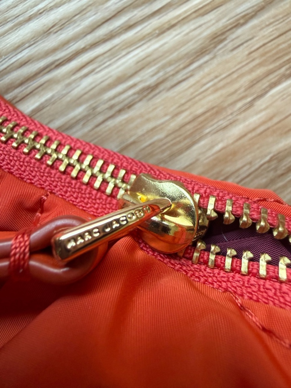 Marc Jacobs Quilted Nylon Shoulder Bag – Sunset Red | Gold Hardware | NWT - Picture 9 of 13